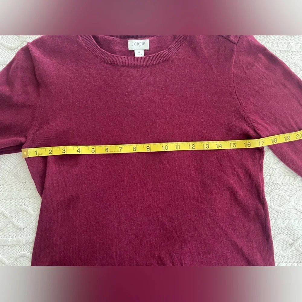 J. Crew Women's Plum Long Sleeve Sweater with Button Detail Size Small
